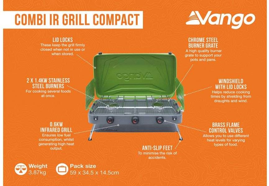 Vango combi clearance ir grill cooker